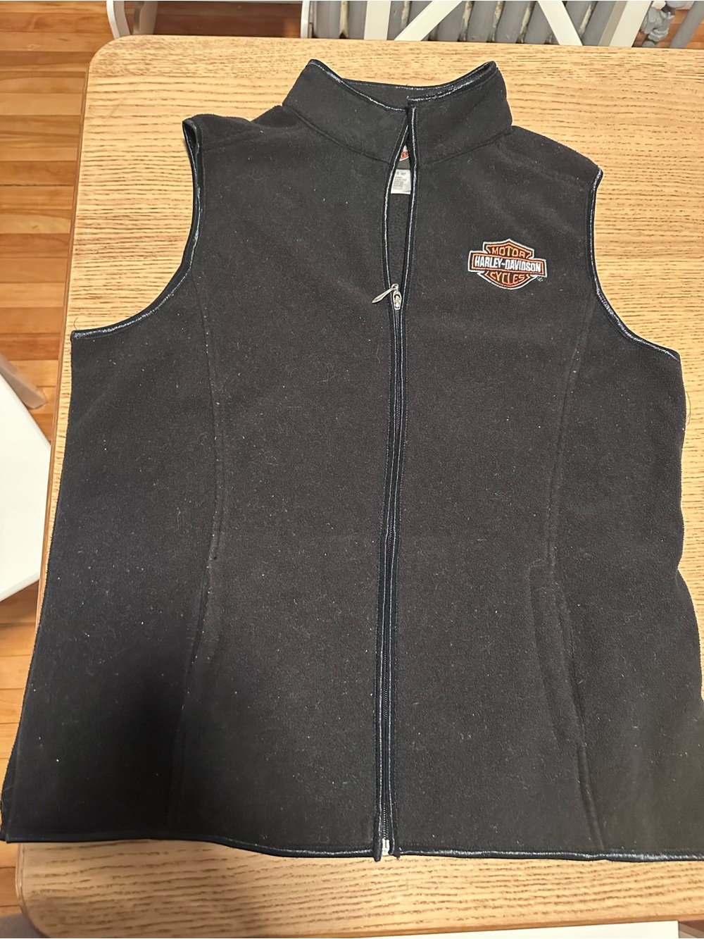 Harley-Davidson Black Kids Zip-Front Fleece Vest with Logo